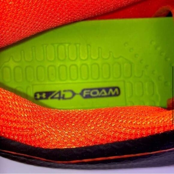 Under Armour Black & Orange Nitro Football Cleats Shoes Sports Size 16
